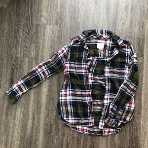 American Eagle Blue, Green, Red, White Flannel